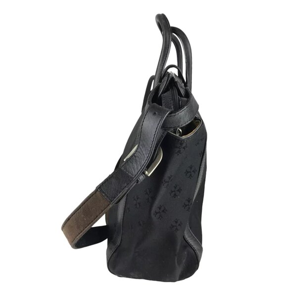 Moonsus Womens Black Beige Lined Leather Inner Pockets Laptop Bag - Picture 4 of 9